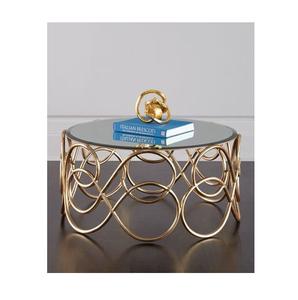 Mesa de Centro Moderna de Latón con Diseño Tallado Único, Duradera y Fácil de Limpiar, Mueble Elegante para Sala de Estar - Product Image 4