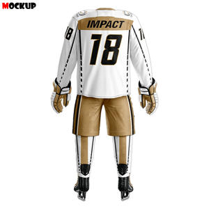 ชุดกีฬาฮอกกี้น้ำแข็งคุณภาพสูงแบบยูนิเซ็กซ์ ออกแบบเองได้ ชุดยูนิฟอร์มและเสื้อฮอกกี้น้ำแข็งแบบซับลิเมชั่นคุณภาพดีที่สุด - Product Image 5