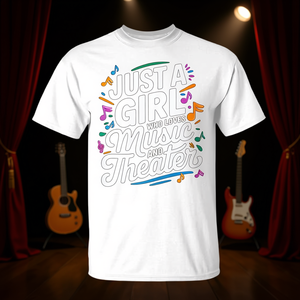 Maglietta promozionale Just a Girl per chi ama la musica e il teatro - Product Image 3