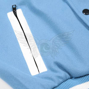 Chaqueta ligera de invierno con estampado de letras en blanco liso, chaqueta hecha a medida con nuevo estilo, Parche de chenilla, chaqueta con letras - Product Image 3