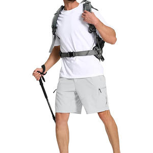 Pantalones cortos de senderismo de secado rápido para hombre de marca personalizada, múltiples bolsillos duraderos, patrón sólido para viajes, descuentos por pedidos a granel, no tejidos - Product Image 6