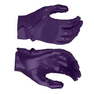 Gants de football américain pour hommes, respirants, légers, confortables, doux, imprimés sur mesure, couleur violette, crochet - Product Image 6