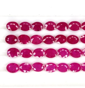 Qualité supérieure 5x4mm Ovale Facette Coupe Naturel Rose Africain Rubis Gemme Lot IGI Certifié 62.85 Carat Chaleur Pierres Précieuses En Vrac - Product Image 4