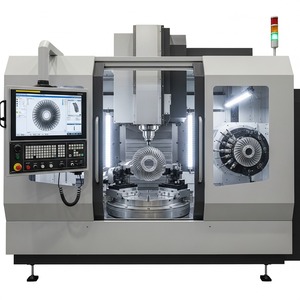 เครื่องกัดใบกังหัน CNC แนวตั้งประสิทธิภาพสูงเครื่องจักร5แกนอัตโนมัติสำหรับงานหนักการตกแต่งการผลิต - Product Image 5