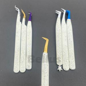 Pince à cils à pointe en fibre de marque privée volume personnalisé et pince à cils droite avec prise parfaite pour les professionnels - Product Image 5