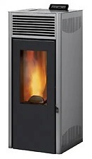 Poêle à granulés de bois moderne autoportant 8KW en acier avec télécommande pour chauffage intérieur de salon - Product Image 4