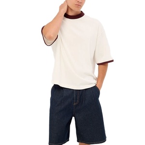 Plus Size Trendy Wholesale Custom Logo High Quality Plus Size Embroidered Logo Solid Color <b>Down</b> Shoulder Baggy Oversized - Product Image 1