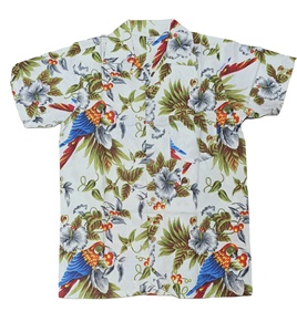 Camisas hawaianas de algodón con estampado de cereza y loro para hombre, ropa de fiesta de la mejor calidad para verano, venta al por mayor - Product Image 1