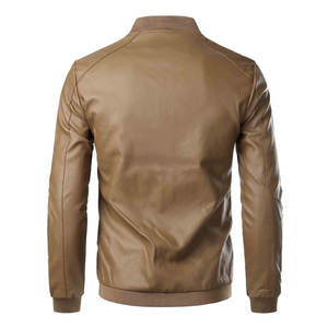 Veste en cuir de haute qualité à prix avantageux pour hommes Nouveau style Veste en cuir à fermeture éclair pour hommes - Product Image 2