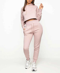 Ensemble 2 pièces Survêtements pour femmes Vente en gros Vêtements de sport pour femmes de haute qualité Survêtement de jogging avec logo personnalisé et design pour femmes - Product Image 1