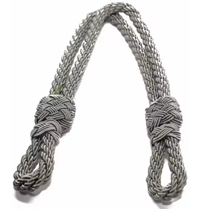 Ceremonial Uniform Bullion Wire Drawcord 100% Cotton Coated Finish <b>Elastic</b> Eco-Friendly High Tenacity Hat <b>Cords</b> for Uniform Bag - Product Image 4