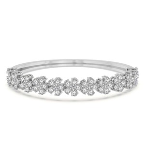 Brazalete Abrible con Diamante Cultivado en Laboratorio con Forma de Pétalo Delicado, Oro Sólido de 14K, 1 Ct Tw, Idea de Regalo para Novia, Estilo Único - Product Image 1
