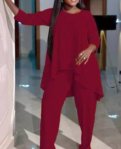 Ensemble unique surdimensionné composé d'un haut uni et d'un short pour femmes branchées, en coton 100% écologique, respirant et à séchage rapide - Product Image 4