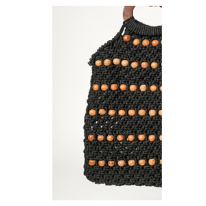 Bolso de algodón hecho a mano popular Bolso de mano de macramé moderno de alta calidad para mujer al precio más bajo - Product Image 3