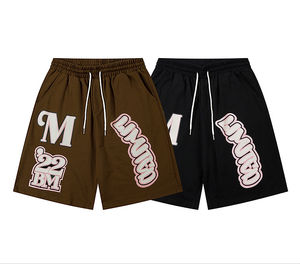 Pantalones cortos de gimnasio de algodón de cintura media para hombre 2025, pantalones cortos informales de secado rápido con patrón sólido para correr para entrenamiento deportivo de Culturismo - Product Image 1