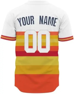 Maillot de baseball personnalisé par sublimation pour équipe, impression brodée, nom, numéro, logo personnalisés, grandes tailles, 100 % polyester - Product Image 2
