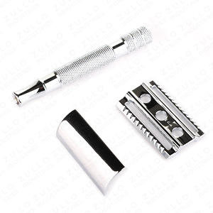 Custom OEM Stainless Steel Safety Razor Double Edge Professional Grooming Razor for <b>Men</b> New Wholesale - Product Image 4