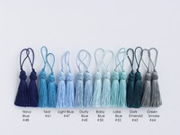 Haute qualité 5 pièces 2.95 pouces luxe soie gland frange 40 couleurs disponibles grands glands épais commande en gros en gros