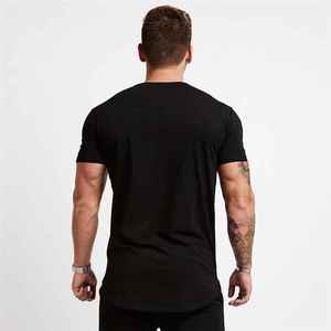 Vente en gros T-shirt d'entraînement de fitness pour hommes personnalisé Polyester coton tricoté vierge pour l'entraînement sportif - Product Image 2