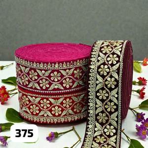 Dentelles brodées écologiques sur mesure avec motif géométrique style vintage pour vêtements, sacs, chaussures et textiles de maison - Product Image 2