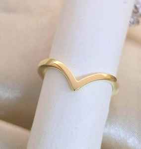 แหวนเชฟรอน วี ดีไซน์เครื่องประดับแฟชั่นที่มีสไตล์สำหรับผู้หญิงสวมใส่ทุกวันของขวัญสไตล์โมเดิร์นมินิมอลอุปกรณ์เสริมอินเทรนด์ - Product Image 4
