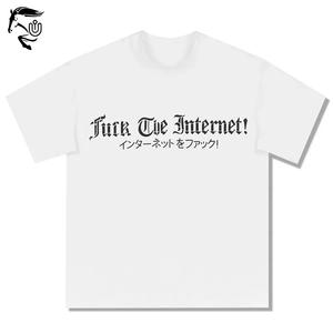 Camiseta de Hombre con Cuello Redondo, Estampado Digital, Informal, 100% Algodón, Felpa, Gruesa, Secado Rápido, Transpirable, Ecológica, con Letras - Product Image 4