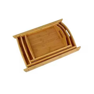 Vaisselle de restaurant Plateau de service Plateau de service en bois avec poignées en métal aux prix les plus bas pour les fournisseurs en gros - Product Image 2