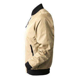 Veste bomber d'hiver unisexe sur mesure avec fermeture éclair avant, prix de gros OEM, mode streetwear, varsity - Product Image 3