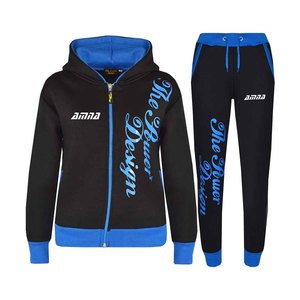 ชุดวอร์มเด็กสีดำและสีน้ำเงิน ผลิตในปากีสถาน รับสกรีนโลโก้ตามแบบ - Product Image 1