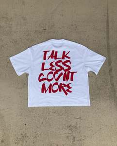 T-shirt décontracté pour homme à manches courtes, imprimé sur le devant, logo personnalisé, col rond, taille plus, coupe ample - Product Image 6