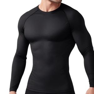 OEM Polyester Compression T Shirt Custom Printed Sports T Shirt Blank <b>Tight</b> Custom Compression GYM Shirt T-shirt Men 2025 - Product Image 3
