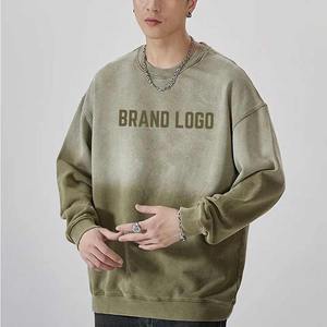 Meilleure qualité French Terry Ras Du Cou Imprimé Pull Brodé Lavé Confort Hoodies Sweatshirts - Product Image 1