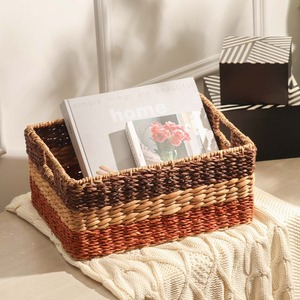 Basket of brightly colored dyed seagrass Handmade Storage Basket Wholesale eco-friendly Made in Viet Nam - Product Image 2