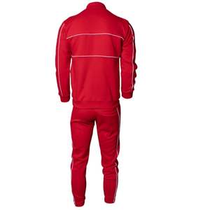 Conjunto Deportivo Rojo para Hombre, Sudadera con Cierre y Pantalones Jogger, Ropa Deportiva de Algodón, Traje de Entrenamiento Unisex - Product Image 2