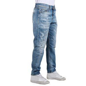 Pantalones vaqueros de novio para mujer hechos en Italia, marca privada, cintura elástica, pantalones vaqueros rasgados, 98% algodón, 2% EA, venta al por mayor - Product Image 4