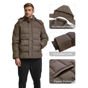 Manteau décontracté pour homme, style streetwear, chaud, nouvelle mode d'hiver, veste matelassée coupe-vent, imperméable, à capuche, style urbain - Product Image 6