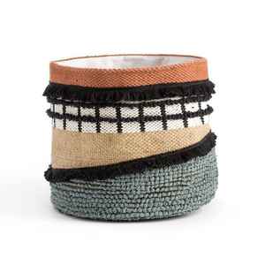 Cesta de almacenamiento tejida a mano de lujo Patrón bohemio Tejido plano Plegable Fabricante directo de fábrica de ITHL - Product Image 6