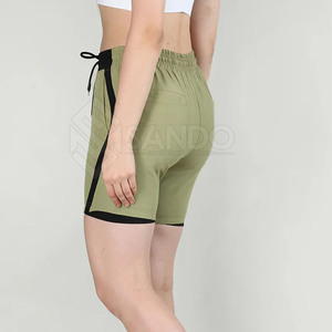 Pantalones cortos Cargo transpirables para mujer al por mayor pantalones cortos Cargo personalizados para mujer de color sólido de último estilo pantalones cortos Cargo para mujer - Product Image 2