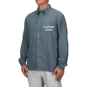 Camiseta de Pesca de Manga Larga con Protección Solar, Ligera, Resistente al Viento, 100% Poliéster de Alta Calidad, con Logotipo Personalizado por Sublimación, UPF 50 UV - Product Image 1