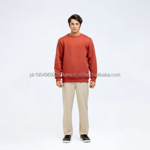 Personalizado 200G de alta calidad Vintage OEM francés pulóver liso en Blanco estampado de algodón impreso personalizado cuello redondo sudadera para hombres - Product Image 3