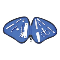 Kit de manucure pédicure de luxe en acier inoxydable Ensemble complet de coupe-ongles Pousse-cuticules avec logo personnalisé Emballé dans une boîte