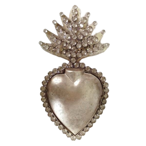 Caja de corazón sagrado de metal con acabado dorado Sunburst Ex Voto Corazón sagrado para Iglesia Regalo y decoración católicos decorativos - Product Image 5