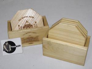 Customised Blank Wood Coasters Set Coaster Blank <b>Wooden</b> <b>Table</b> <b>Mats</b> Custom Engraved Coaster Set From Tradnary Pvt Ltd - Product Image 3