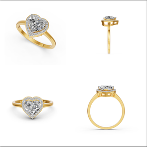 แหวนแต่งงานทองคำ18K สำหรับผู้หญิง1.62Cts กับความคมชัดของความชัดเจนมีสีตัดกับการรับรองของแล็ป - Product Image 5