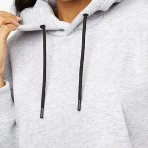 Sudadera con capucha con logotipo personalizado, gris jaspeado coreana Sudadera con capucha, ropa estampada de invierno de algodón con capucha polar para mujer con logotipo frontal - Product Image 2