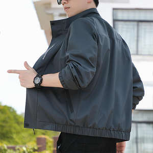 แจ็กเก็ตกันลมใส่กลางแจ้งคอตั้งสำหรับผู้ชายเสื้อสไตล์นักบินลำลองสำหรับฤดูใบไม้ผลิและฤดูใบไม้ร่วง - Product Image 2