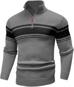 Pull en tricot décontracté pour homme W9592Y Knzhee Industry, anti-rides, anti-bouloches, respirant, fin, 100% coton, ample, uni, hiver - Product Image 4