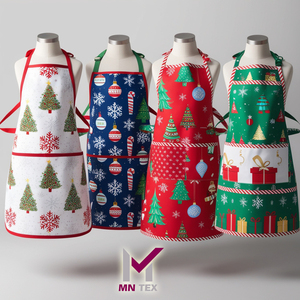 Bền nhà bếp Tạp dề in thiết kế Cotton Linen <span class=keywords><strong>Polyester</strong></span> Kích thước tùy chỉnh số lượng lớn đơn đặt hàng cho công nghiệp và sử dụng nhà bán buôn - Product Image 1