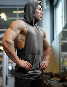 Slim Fit <b>Sleeveless</b> <b>Hoodie</b> for <b>Men</b> Lightweight Comfortable and Stylish for Sports Fitness or Lounge Wear - Product Image 6