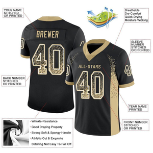 Bajo MOQ Diseña tu propia camiseta de fútbol americano Ropa deportiva Nuevo diseño Camiseta de fútbol americano - Product Image 2